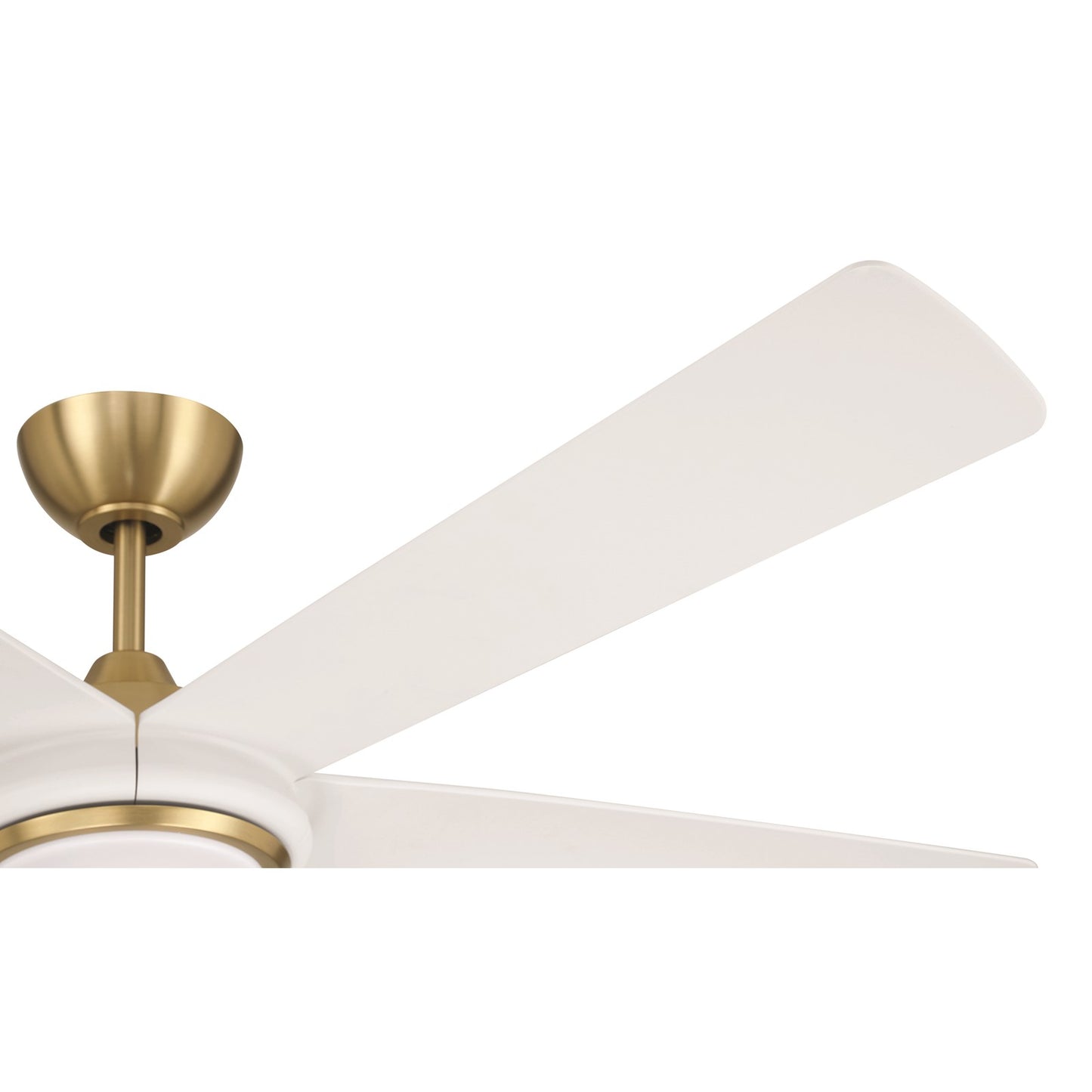 Craftmade Frye 52" 5-Blade 1 Light Ceiling Fan, Satin Brass/White