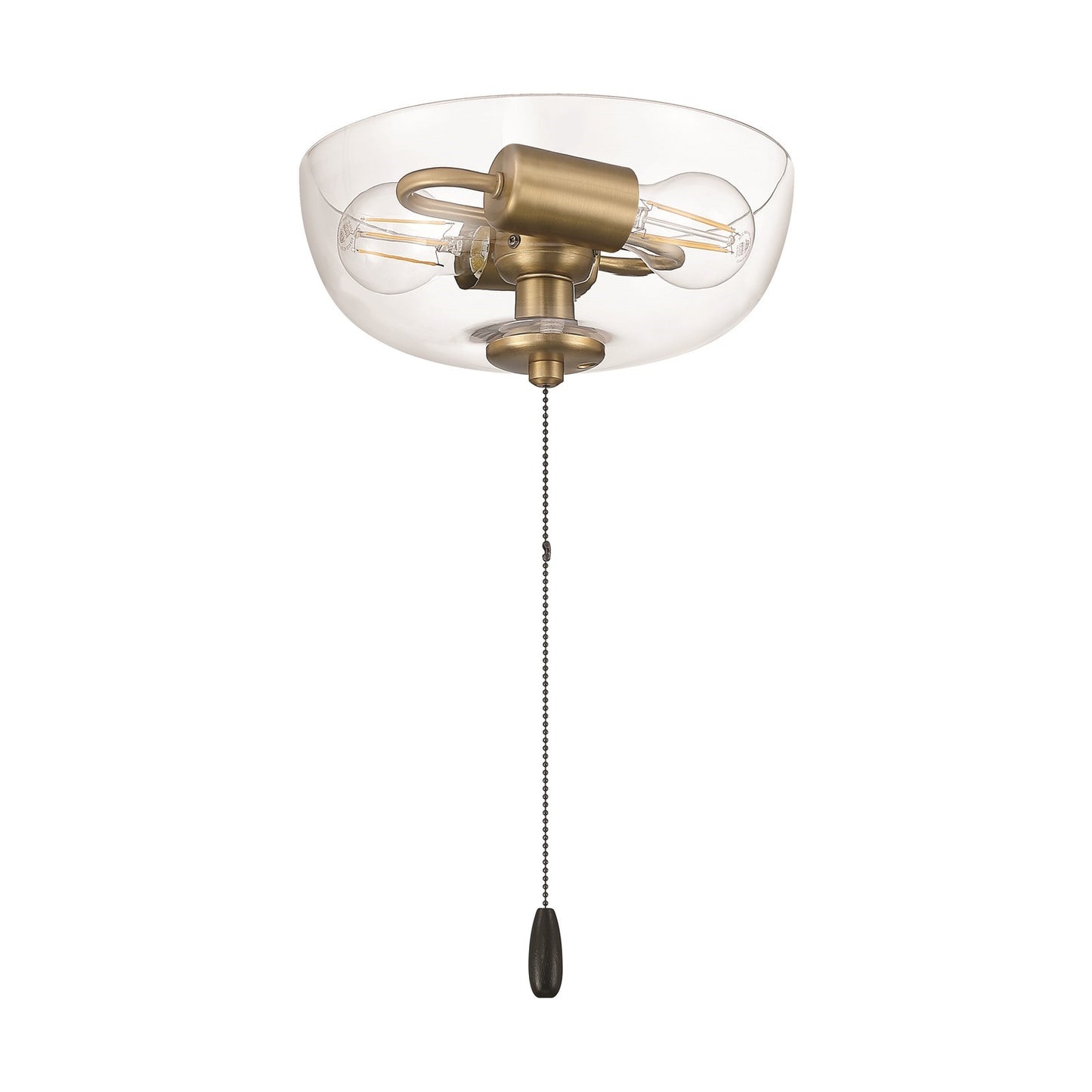 Craftmade 2 Lt Bowl Lt Kit, Satin Brass (Clr Glass), Satin Brass