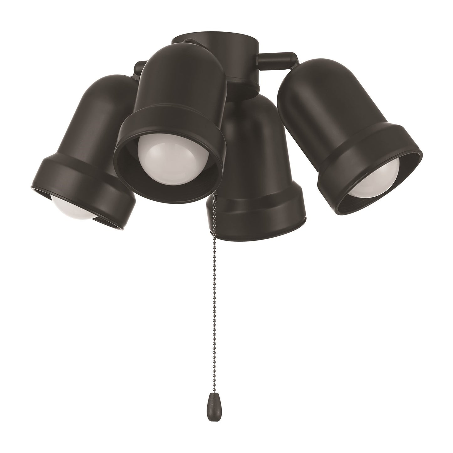 Craftmade LK2614 16in 4-Light Ceiling Fan Light Kit | Brushed Polished Nickel Steel and Adjustable Metal Shades | Indoor Living | Model LK2614-4L-LED-FB