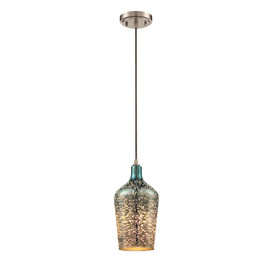 1 Light Mini Pendant, Polished Nickel