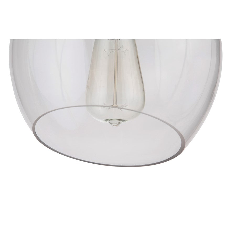 1 Light 8" Pendant, Polished Nickel