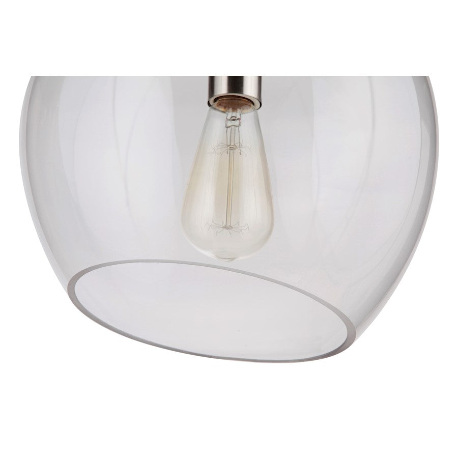 1 Light 11.3" Pendant, Polished Nickel