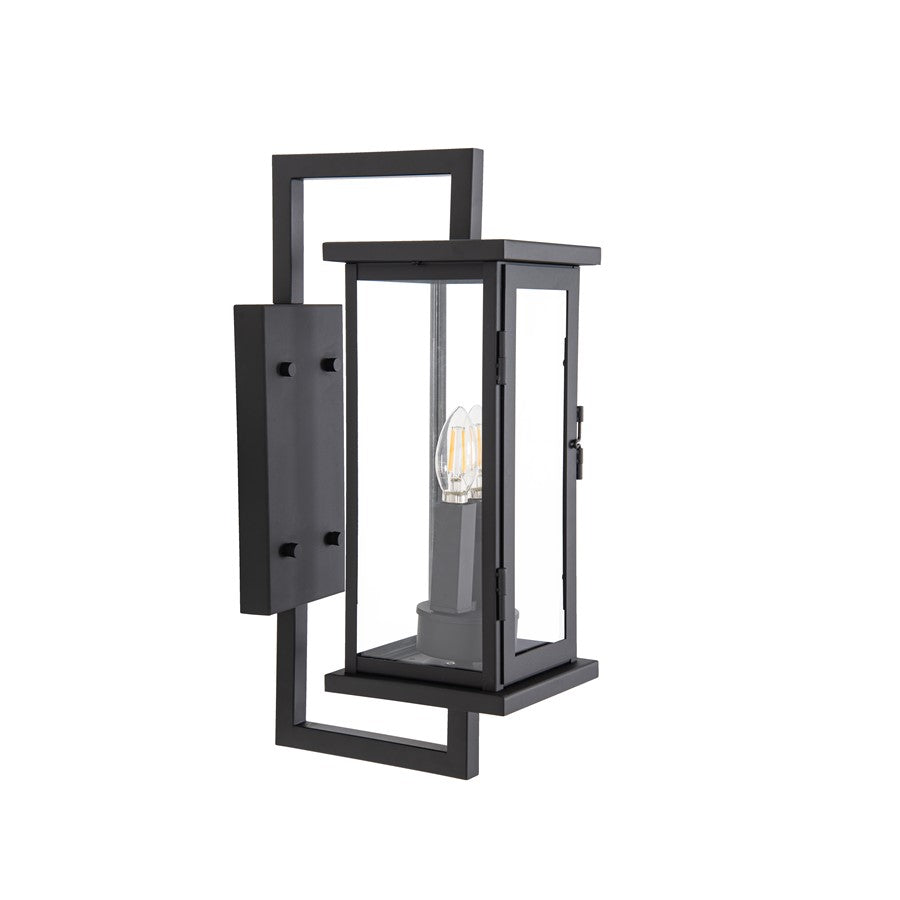 Craftmade Jordan 2 Light Outdoor Wall Lantern, Textured Black - ZA8000-TB
