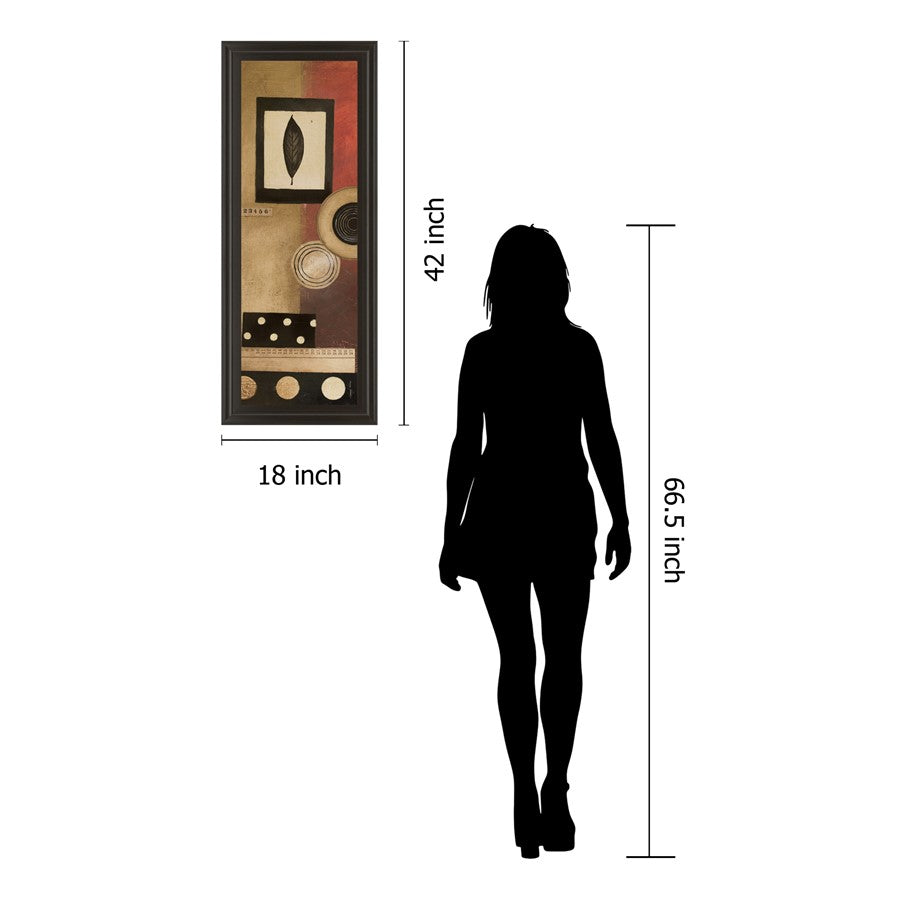 Classy Living Radius Panel I 18x42in Wall Art | Contemporary MDF Frame with Real Glass | Living Room & Office Decor | 1 x 18 x 42 in | Model 1228