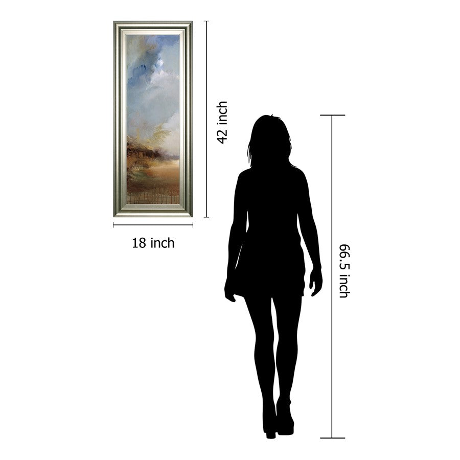 Classy Living Mist Valley Escape 18x42in Wall Art | Contemporary Silver Serenity MDF Frame | Living Room, Bedroom & Office Decor | 18 x 42 x | Model 1709