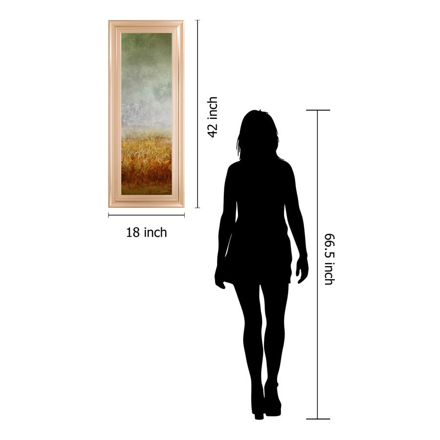 Classy Living Lush Field 18x42in Wall Art | Contemporary Rose Gold Romance MDF Frame | Living Room & Bedroom Tranquil Decor | 1 x 18 x 42 in | Model 1790