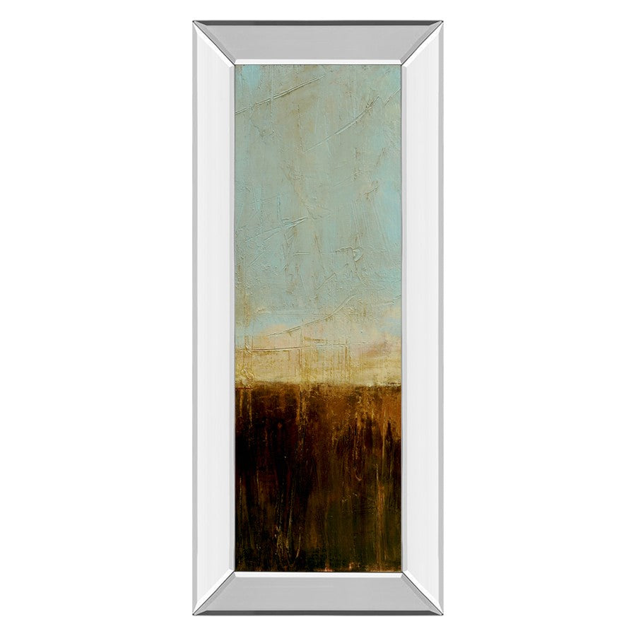 Classy Living Amber Meadowlight 18x42in Vertical Wall Art | Contemporary Mixed Media with Mirrored Frame | Living Room & Office Decor | 18 | Model 1819MF