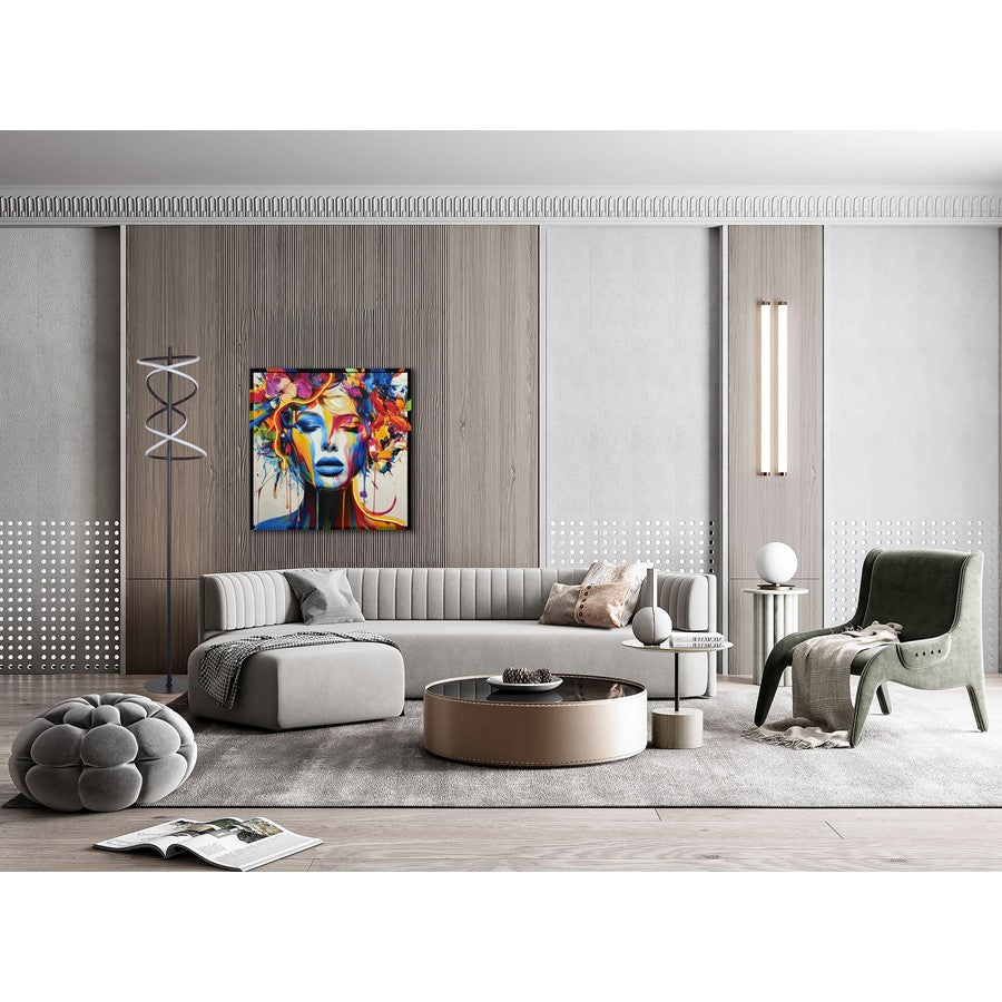 Classy Living Helix Radiance LED 1Lt Floor Lamp, Matte Black