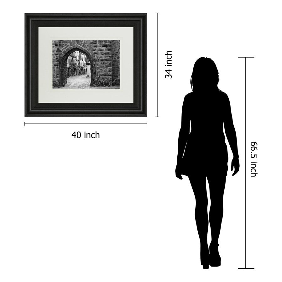 Classy Living Riquewihr Archway Wall Art 40x34in | Contemporary Midnight Aura Framed Print | Living Room & Office Decor | 40 x 34 x 1 in | Model DM5353