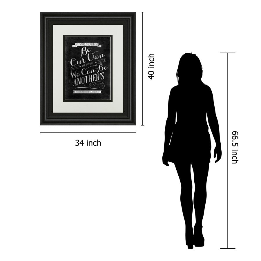 Classy Living Be Our Own Wall Art Double Mat 34x40 | Transitional Midnight Aura Frame with Quote | Living Room & Office Decor | 1 x 34 x 40 | Model DM5395