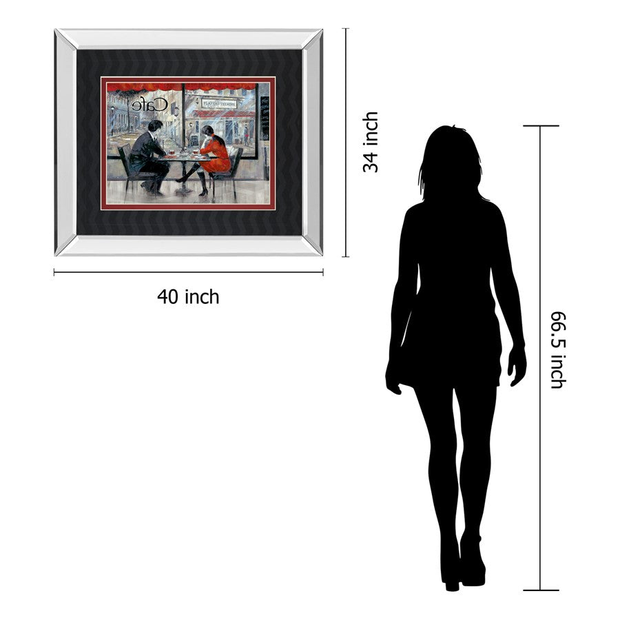 Classy Living Quiet Connection 40x34in Wall Art | Contemporary Mirrored Frame & Double Matting | Living Room & Office Decor | 3 x 40 x 34 | Model DM5453MF