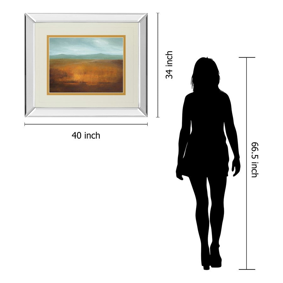 Classy Living Last Light 40x34in Wall Decor | Transitional Mirrored Frame and Double-Matted Art | Living Room, Bedroom & Office | 3 x 40 | Model DM5468MF