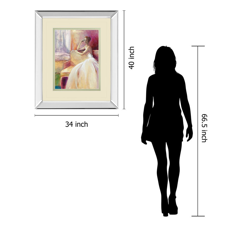 Classy Living Quiet Reflection 34x40in Wall Art | Transitional Mirrored Frame Graphic Art | Living Room & Bedroom Decor | 34 x 40 x 3 in | Model DM5722MF