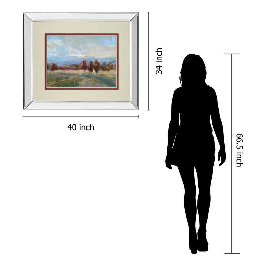 Classy Living Iceland Serenity 40x34in Wall Art | Contemporary Mirrored Frame | Living Room & Office Decor | 40 x 34 x 3 in | Model DM5820MF