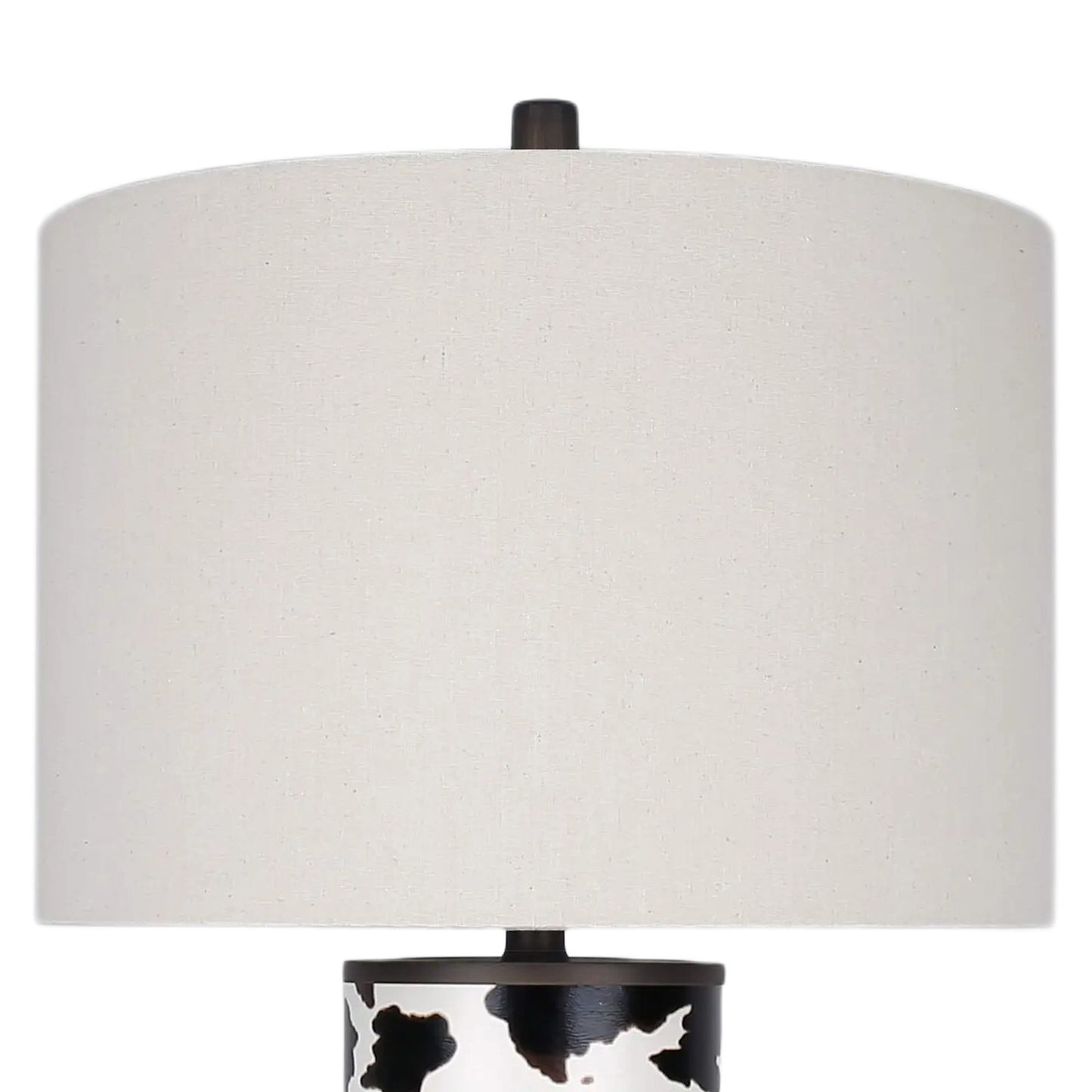 Classy Living Painted Plains 31"x17" PU, Cowhide/Oil Rubbed Brz