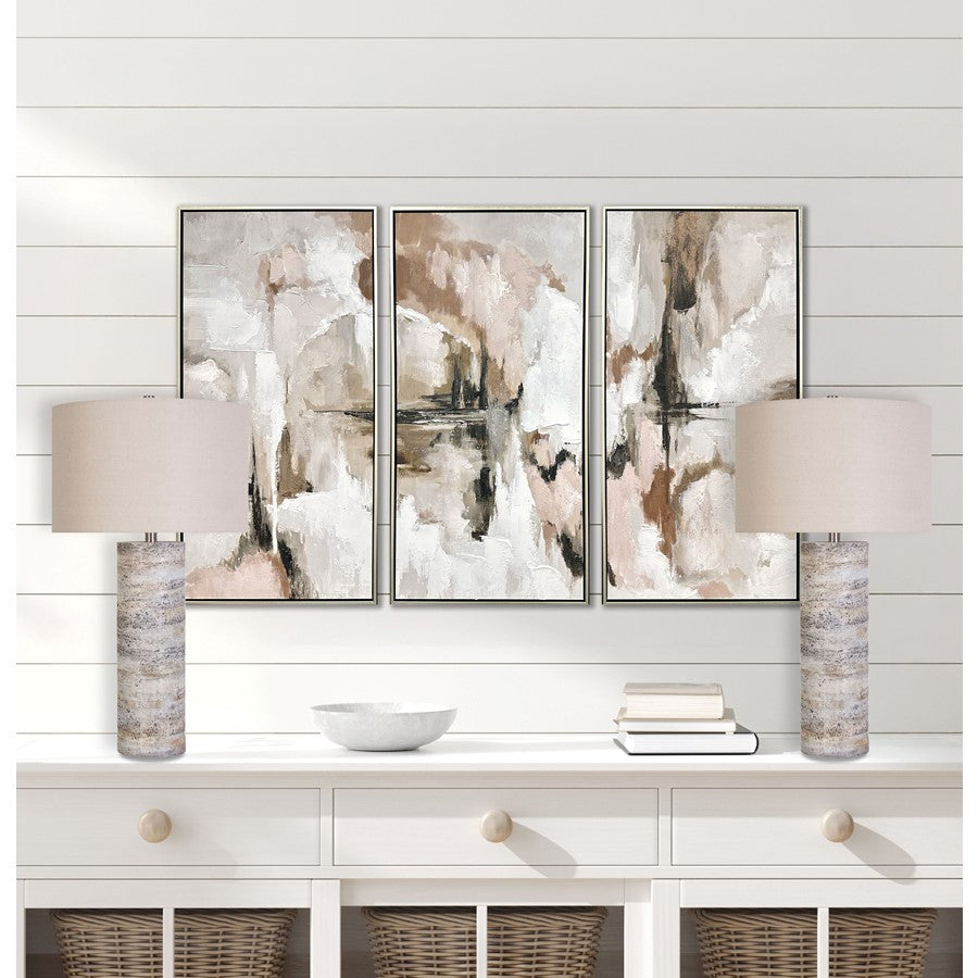 Classy Living haven Glow Polyresin 1Lt Table Lamp/Set of 2, Natural
