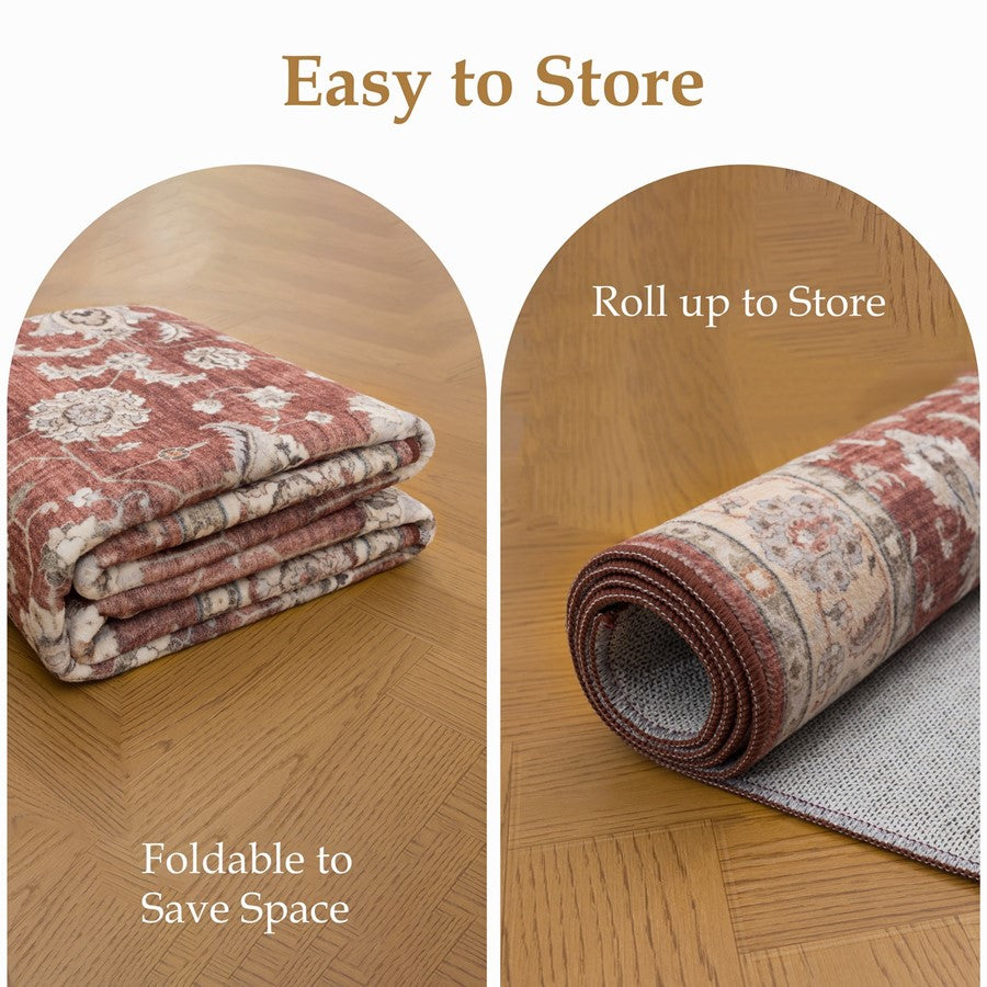 Haus Appeal Designs Hamford 8x10 Red Area Rug