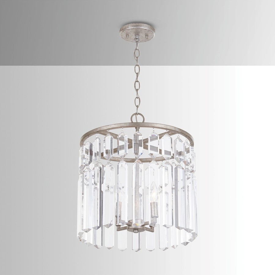 Capital Lighting Drake 4 Light Semi-Flush Dual Mount, Antique Silver