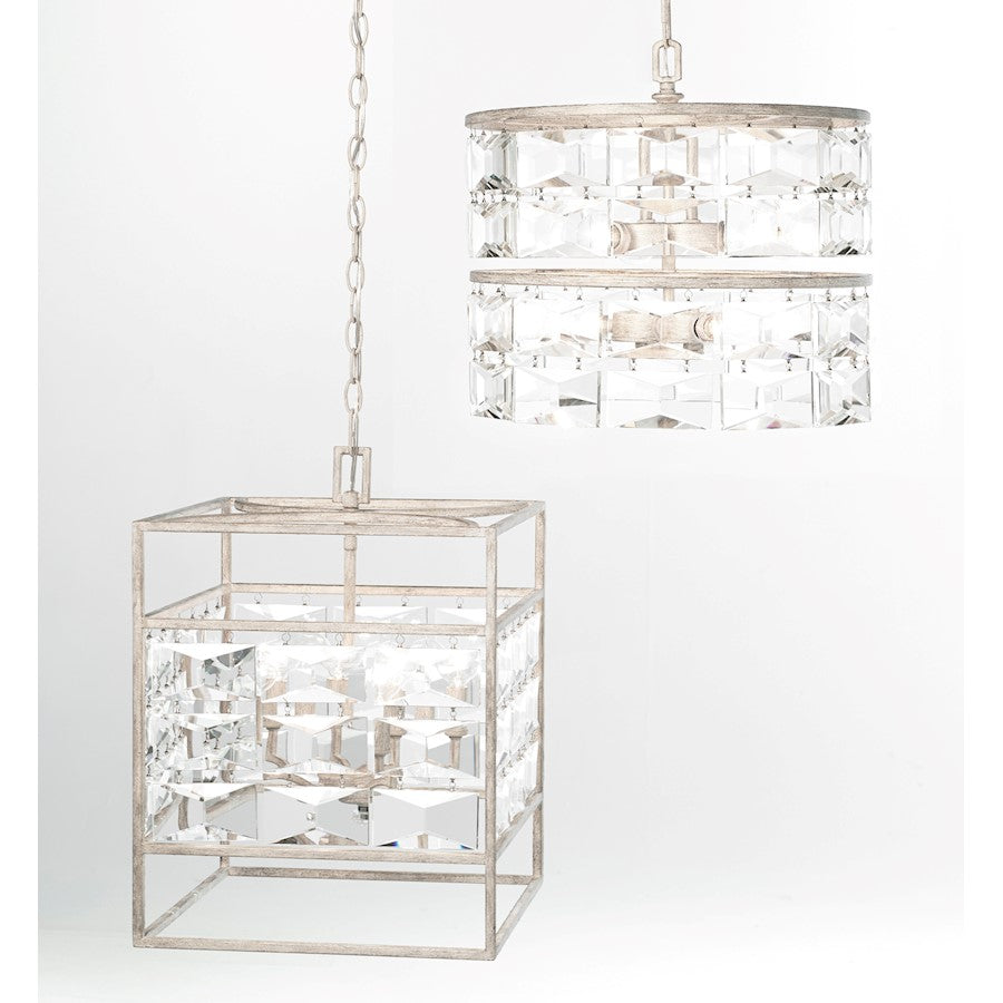 6 Light Pendant, Winter White