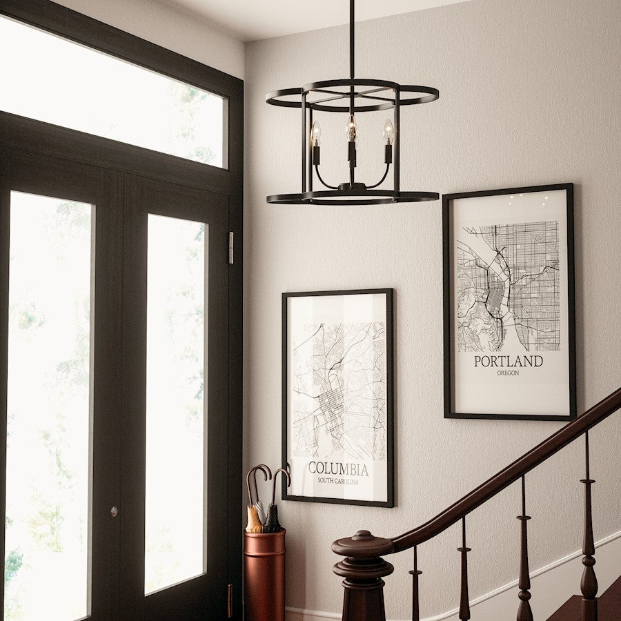 4 Light Pendant, Urban Brown