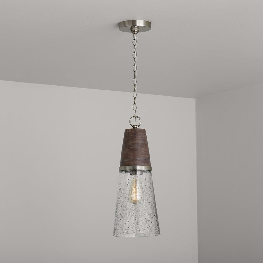 1 Light Pendant, Black Matte Nickel