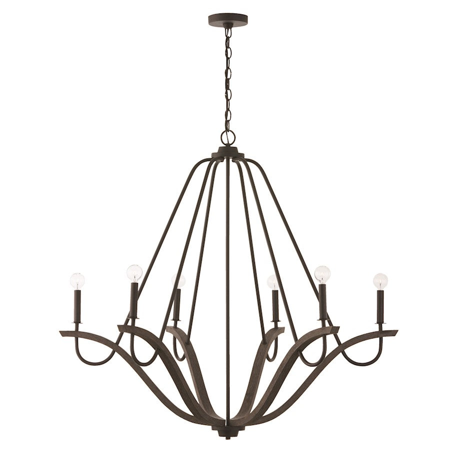 4 Light Pendant, Grey/Black