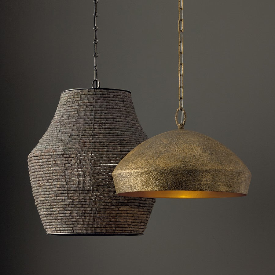 Capital Lighting Savari 1 Light 14" Pendant, Artisan Gold