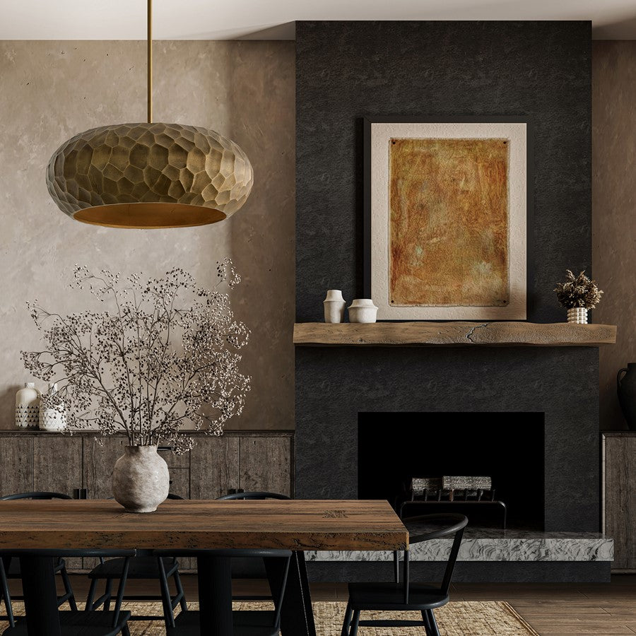 Capital Lighting Dorian 4 Light Pendant, Burnished Patinaed Brass