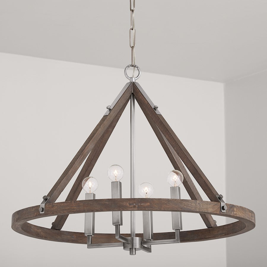 Hugo Chandelier, Grey Wash Matte Nickel