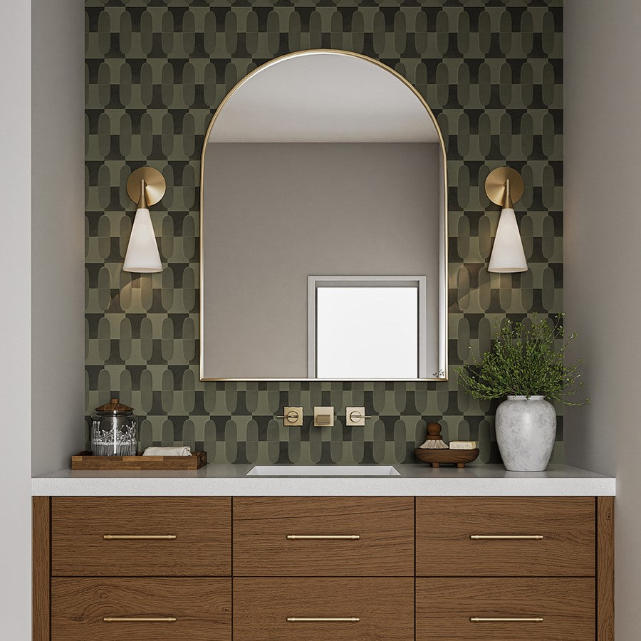 Capital Lighting Gatsby 1 Light Sconce, Matte Brass/Soft White Glass