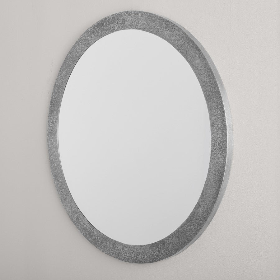 Capital Lighting Round Decorative Mirror, Etched Nickel