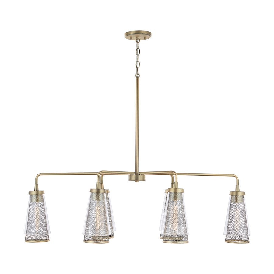 Capital Lighting Abbott 6 Light Island, Aged Brass