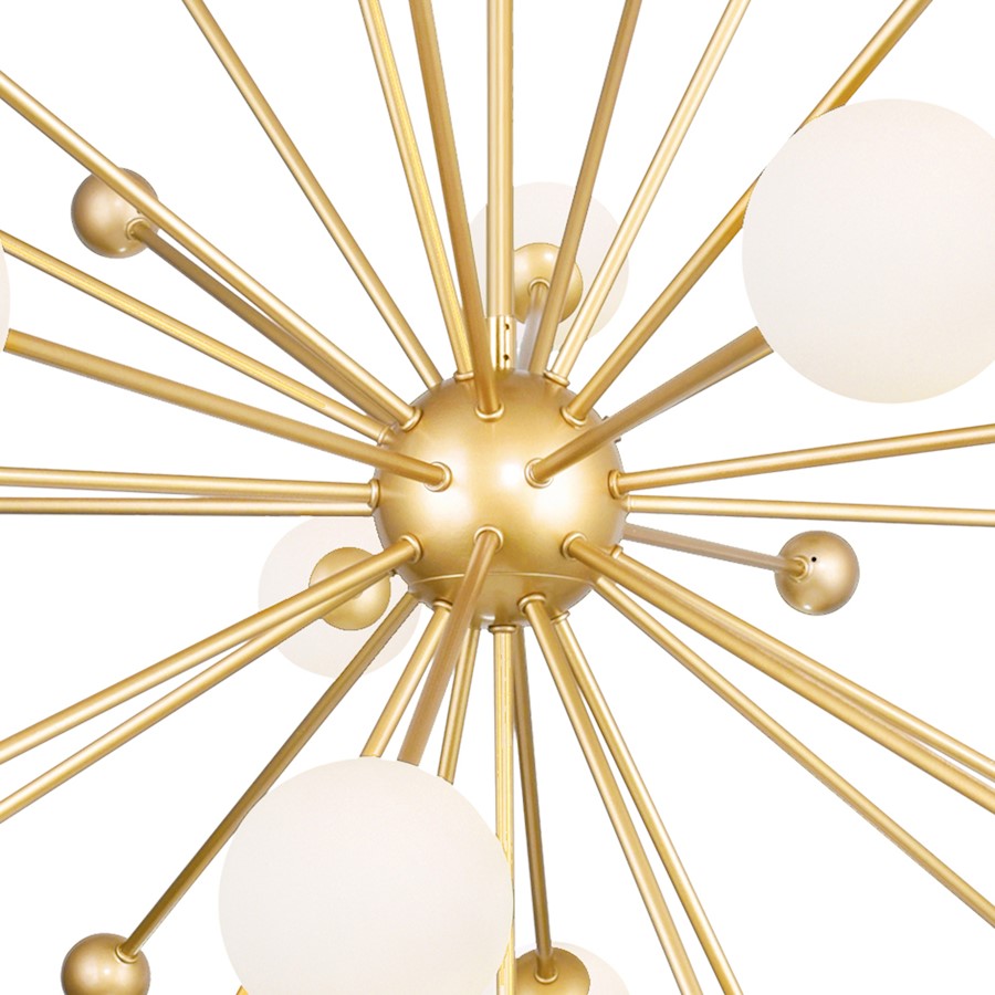 17 Light Chandelier, Sun Gold