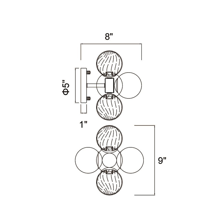 3 Light Wall Sconce