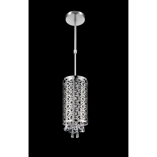 CWI Galant 2 Light Drum Shade Mini Pendant, Stainless Steel - 5430P6ST-R