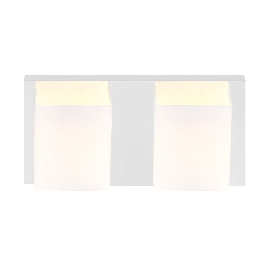2 Light Bathroom Vanity Light, Satin Nickel