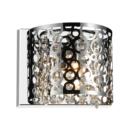 CWI Lighting Bubbles 1 Light Bathroom Sconce, Stainless Steel - 5536W9ST-R-1