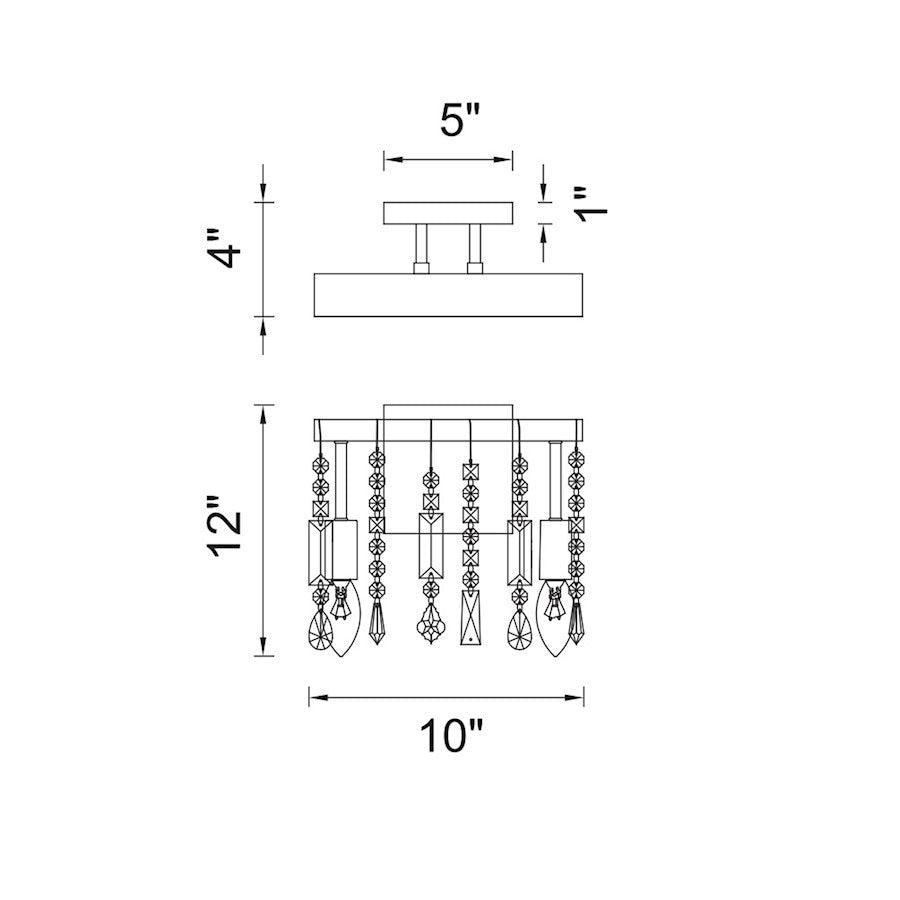 2 Light Bathroom Vanity Light, Chrome