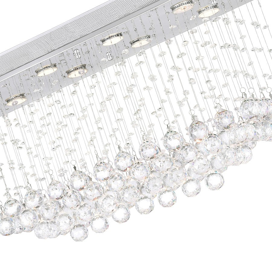 CWI Lighting Mystical 8 Light Flush Mount, Chrome