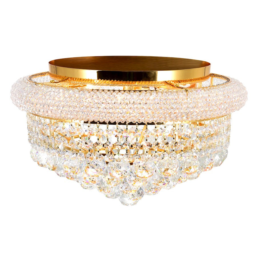 CWI Lighting Empire 5 Light Flush Mount, Gold