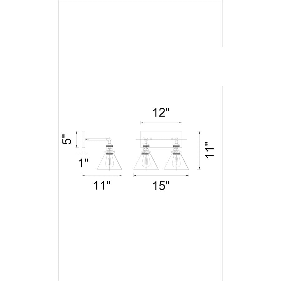 2 Light Wall Sconce