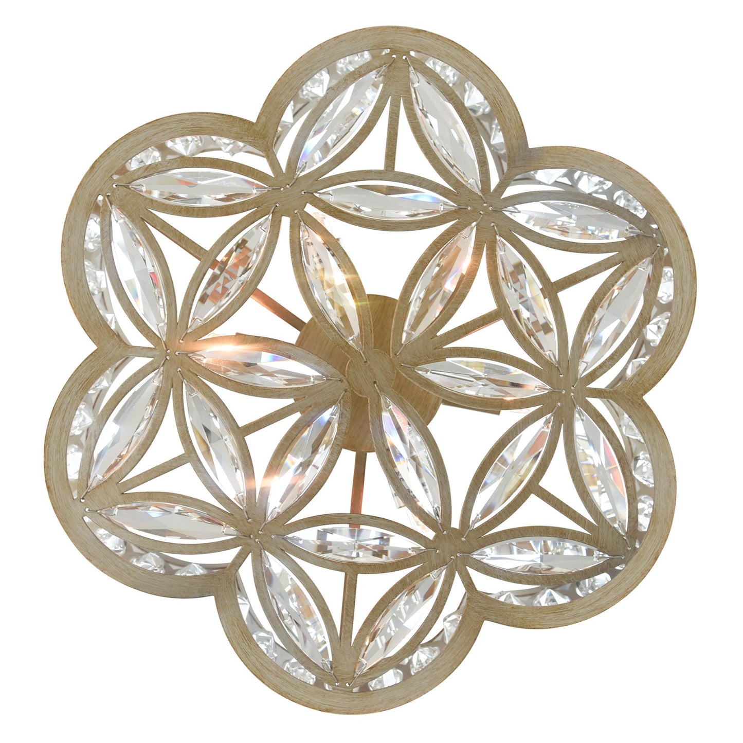 6 Light Chandelier, Champagne