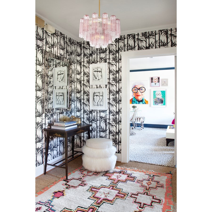 Crystorama Addis 9 Light Chandelier, Brass/Gold/Spring