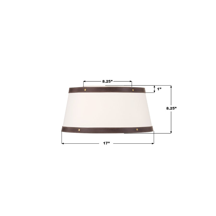 Crystorama Callahan 3 Light 17" Flush/Semi Flush, Luxe Gold/White