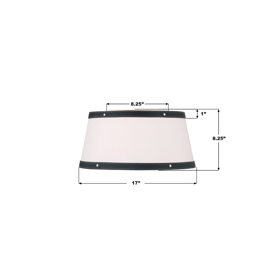 Crystorama Callahan 3 Light 17" Flush Mount, Polished Nickel/White