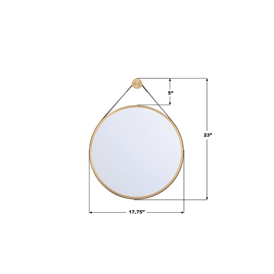 Crystorama Callahan 17.75" Mirror, Luxe Gold