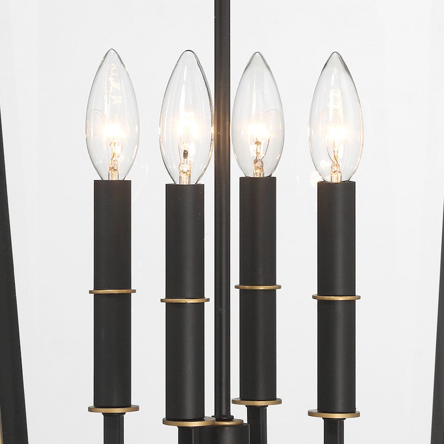 Crystorama Hawkins 4Lt 15" Outdoor Sconce, Black/Textured Gold