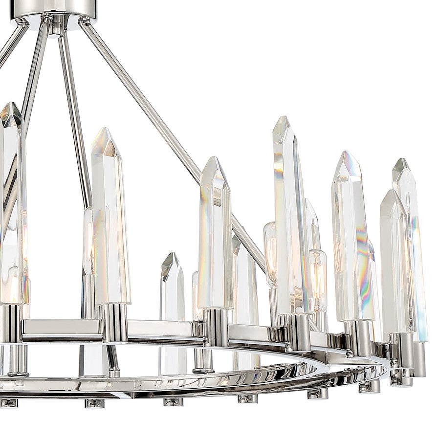 Watson Chandelier, Polished Nickel