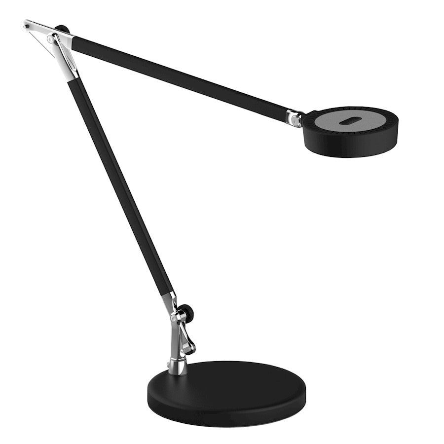 Dainolite 779LEDT-MB 4.8W Adjustable LED Table Lamp | Modern Matte Black Metal and Plastic | Desk & Bedside Task Light | 280 Lumens | Model 779LEDT-MB