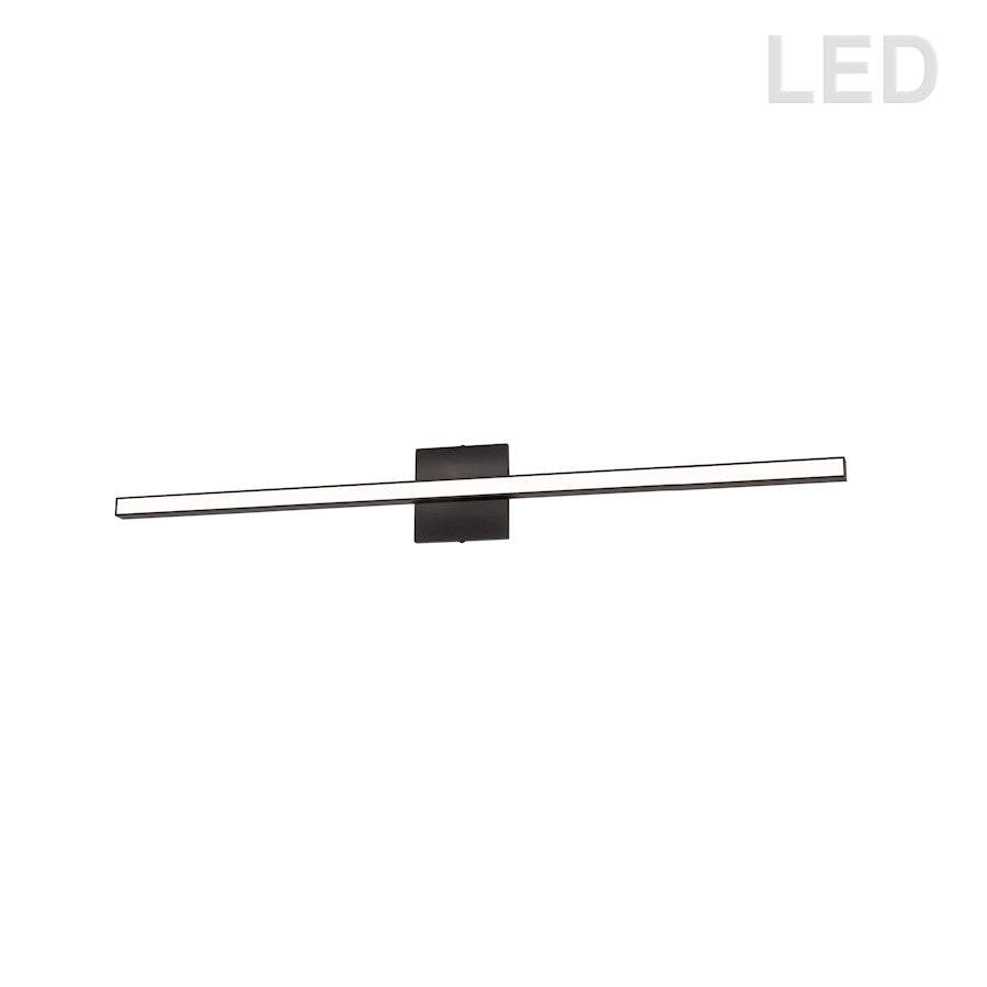 Dainolite Arandel 35in 1-Light Vanity Light | Modern Matte Black and White Acrylic | Bathroom & Powder Room | Model ARL-3624LEDW-MB